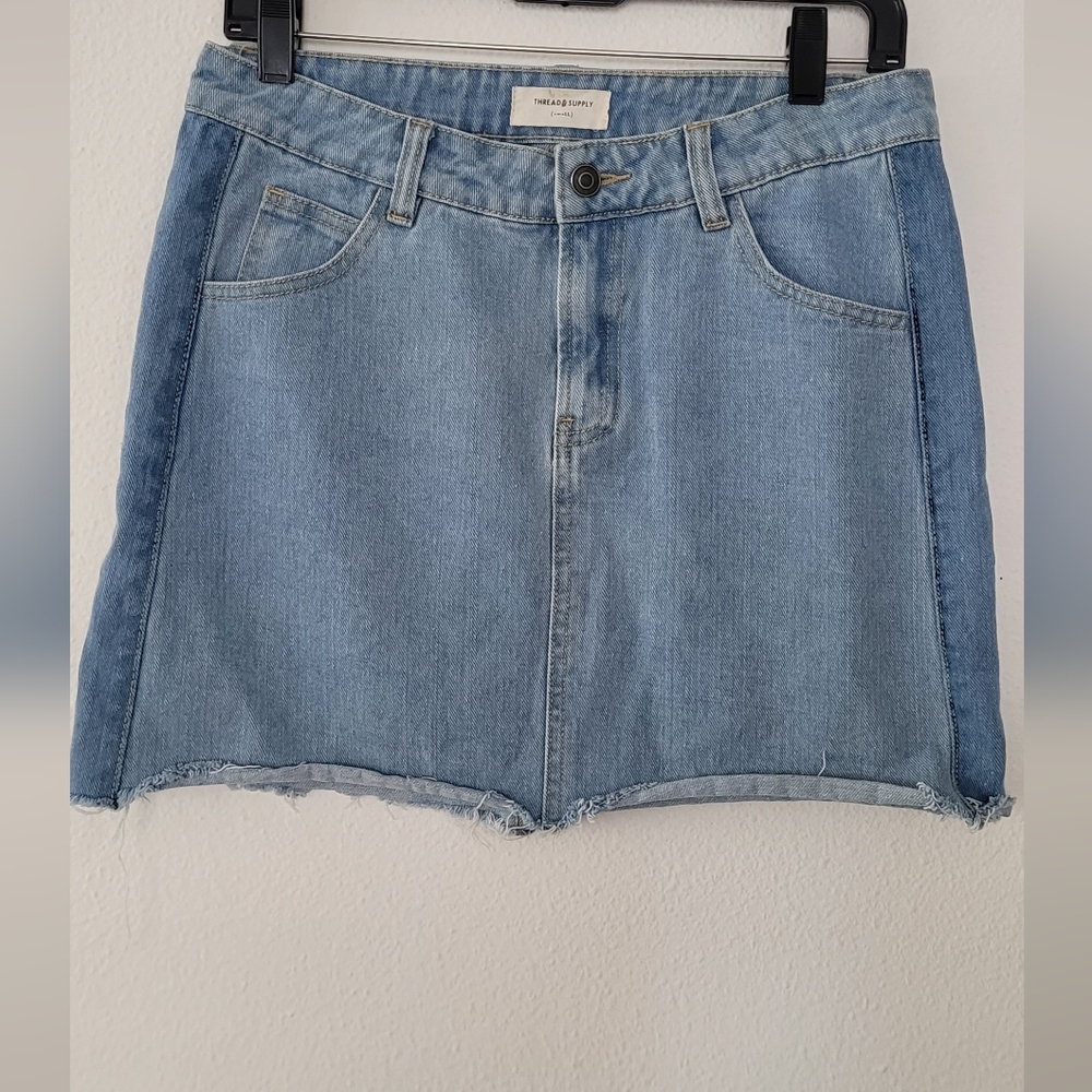 Thred & Supply Y2K Jean Skirt